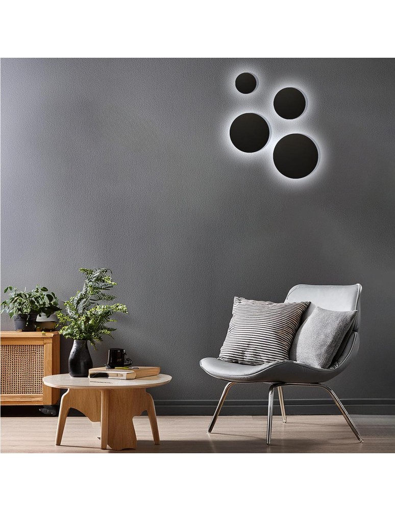 LED wall lamps - Milagro Disk wall lamp 12W 3CCT IP65 Black ML1286 - product kolory-swiatla.pl 7