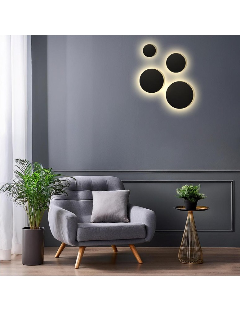 LED wall lamps - Milagro Disk wall lamp 15W 3CCT IP65 Black ML1287 - product kolory-swiatla.pl 5