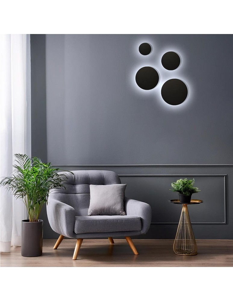 LED wall lamps - Milagro Disk wall lamp 15W 3CCT IP65 Black ML1287 - product kolory-swiatla.pl 7