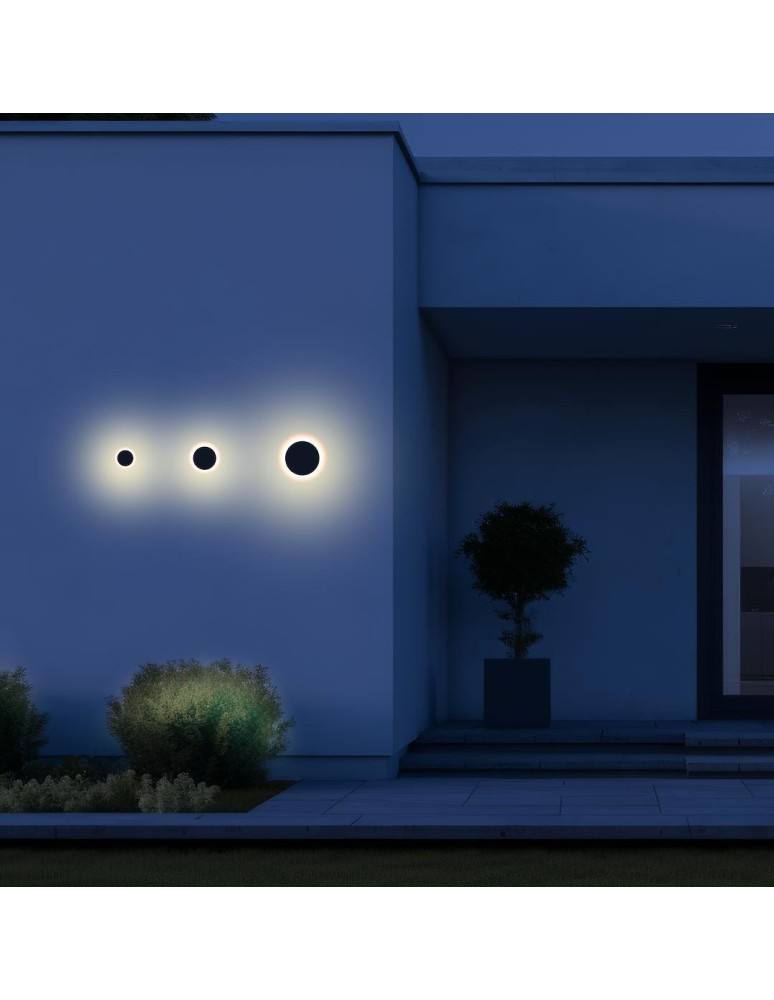 LED wall lamps - Milagro Wall lamp Disk 18W 3CCT IP65 Black ML1288 - product kolory-swiatla.pl 4