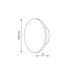 LED wall lamps - Milagro Wall lamp Disk 18W 3CCT IP65 Black ML1288 - product 5