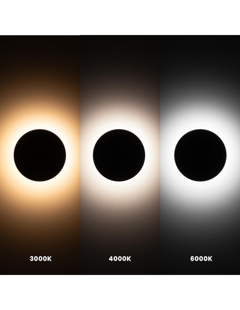 LED wall lamps - Milagro Wall lamp Disk 18W 3CCT IP65 Black ML1288 - product kolory-swiatla.pl 8