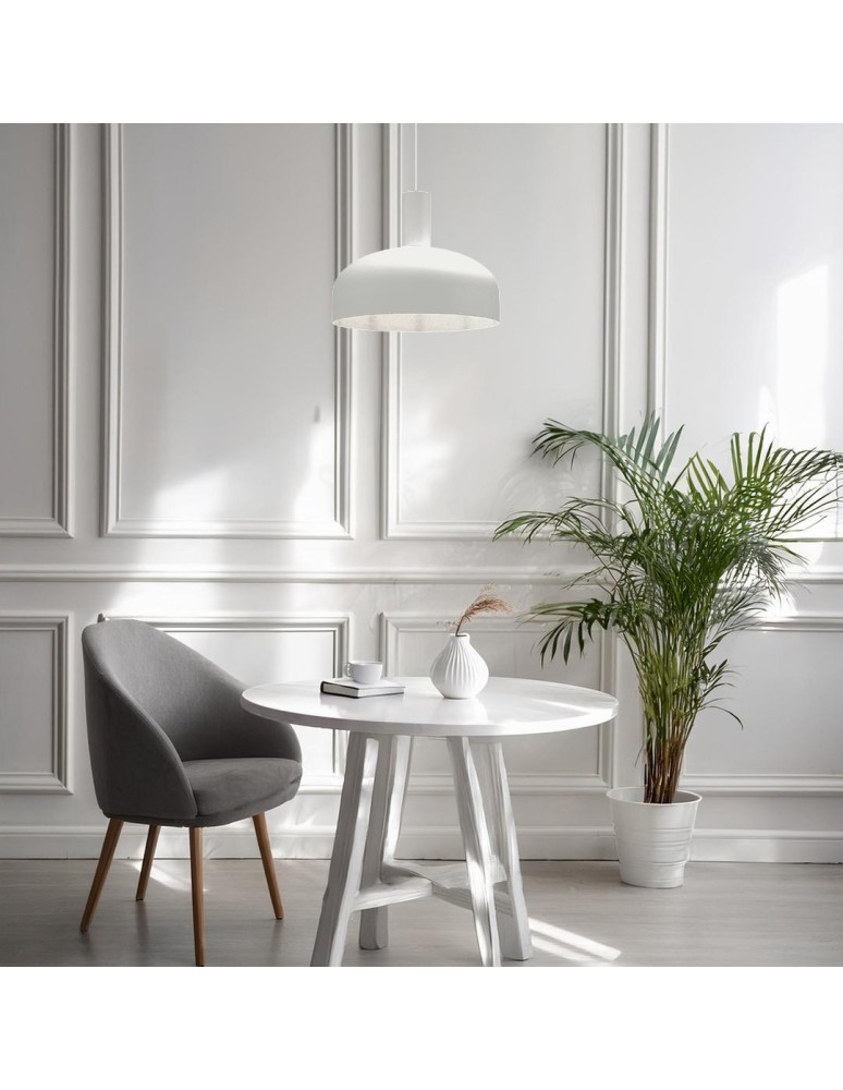 Single pendant lamps - Milagro VISBY WHITE 1xE27 pendant lamp MLP1552 - product kolory-swiatla.pl 4