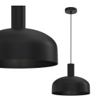 Single pendant lamps - Milagro VISBY BLACK 1xE27 pendant lamp MLP1553 - product 2