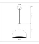 Single pendant lamps - Milagro VISBY BLACK 1xE27 pendant lamp MLP1553 - product 5