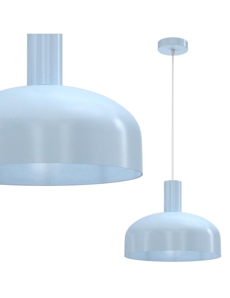 Single pendant lamps - Milagro VISBY BLUE 1xE27 pendant lamp MLP1556 - product kolory-swiatla.pl 2