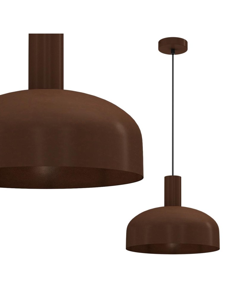 Single pendant lamps - Milagro VISBY CHOCOLATE pendant lamp 1xE27 MLP1557 - product kolory-swiatla.pl 2