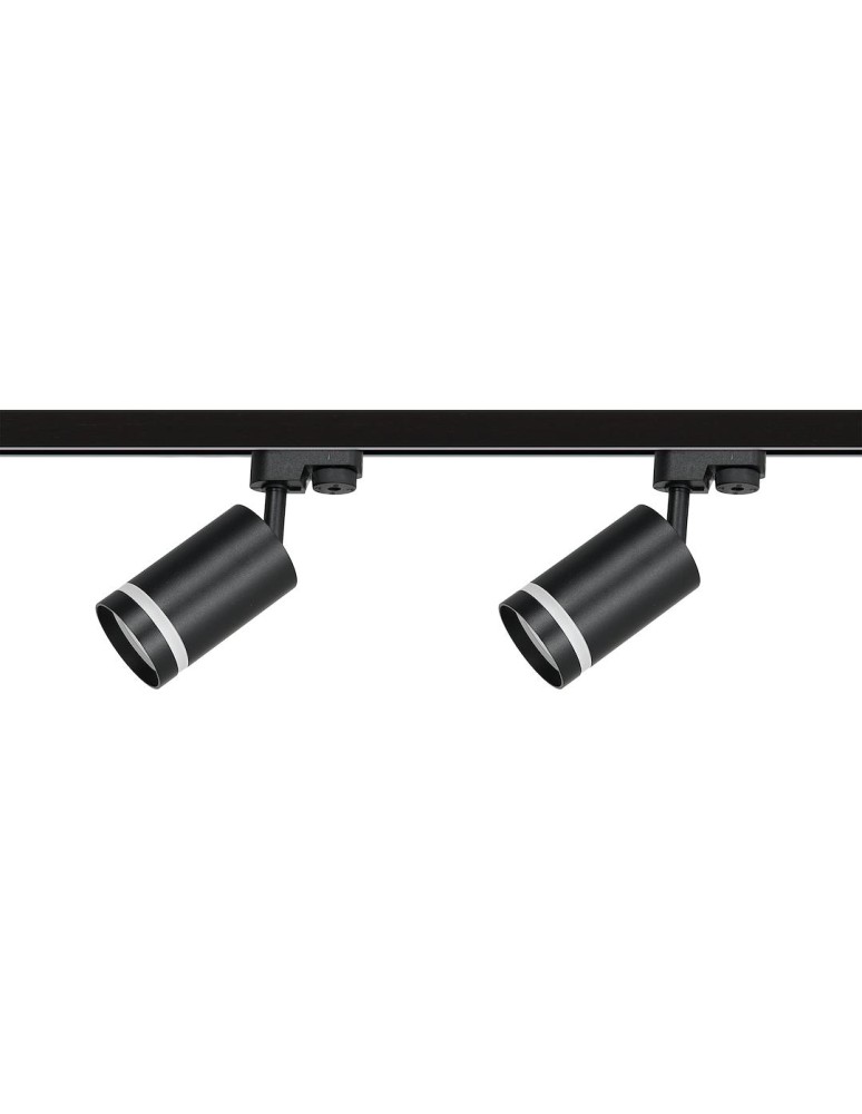 Ready-made rail kits - Milagro 4xPipe Ring GU10 track set + 2x1m guide + Connectors - Black ML1687 - product kolory-swiatla.pl 3