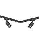 Ready-made rail kits - Milagro 4xPipe Ring GU10 track set + 2x1m guide + Connectors - Black ML1687 - product 4