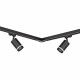 Milagro Zestaw Szynoprzewód 4xPipe Ring GU10 + Prowadnica 2x1m + Złączki - Czarny ML1687