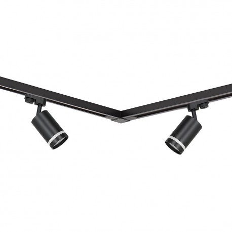 Milagro Zestaw Szynoprzewód 4xPipe Ring GU10 + Prowadnica 2x1m + Złączki - Czarny ML1687