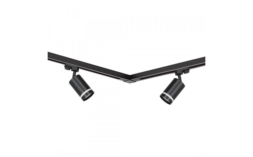 Milagro Zestaw Szynoprzewód 4xPipe Ring GU10 + Prowadnica 2x1m + Złączki - Czarny ML1687