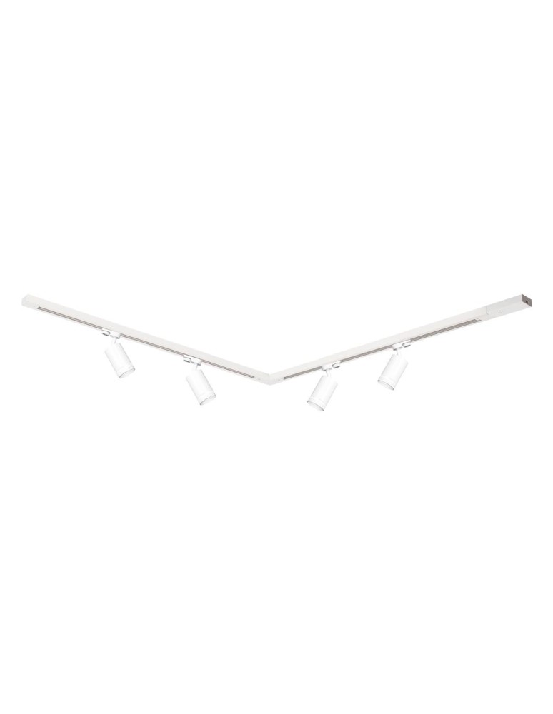 Ready-made rail kits - Milagro 4xPipe Ring GU10 track set + 2x1m guide + Connectors - White ML1688 - product kolory-swiatla.pl 2