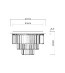 Glamour ceiling lamps - Milagro MILANO ceiling lamp fi 45cm 6xE14 ML1023 - product 5
