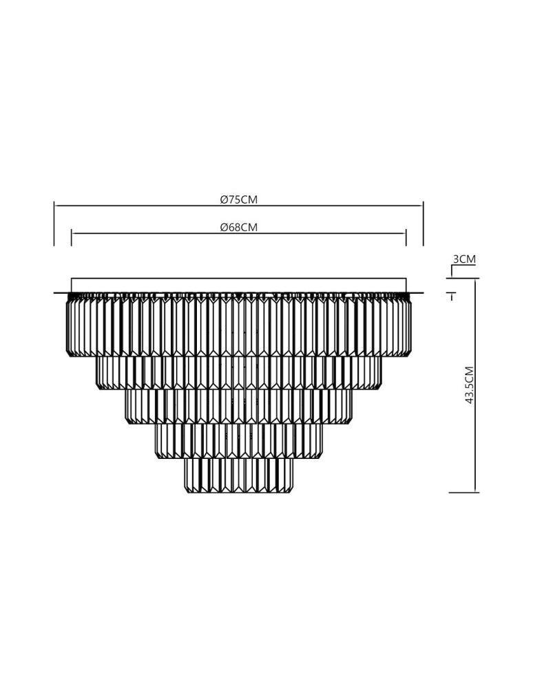 Glamour ceiling lamps - Milagro MILANO ceiling lamp fi 75cm 12xE14 ML1025 - product kolory-swiatla.pl 5