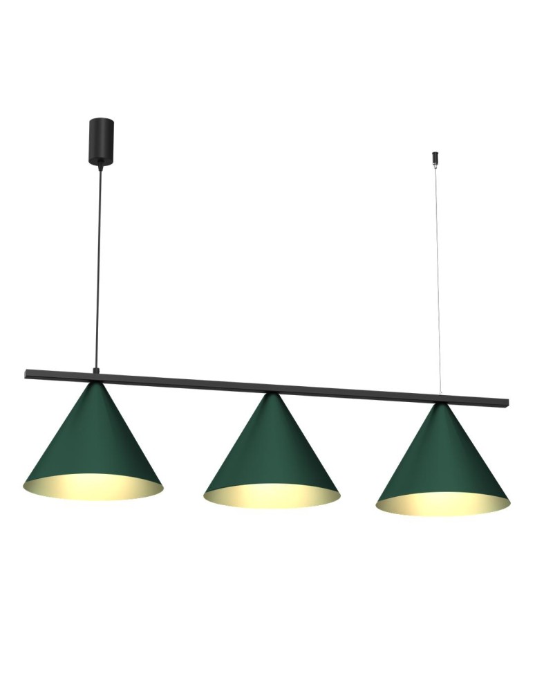 Triple pendant lamps - Milagro Pendant lamp CAPITAL BLACK GREEN 3XGX53 MLP1530 - product kolory-swiatla.pl 2
