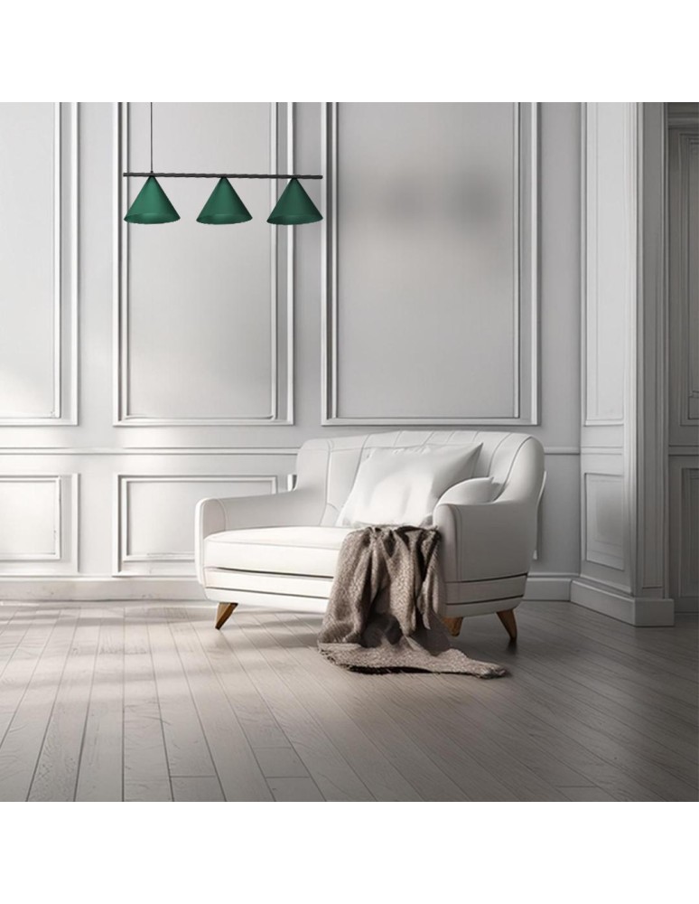 Triple pendant lamps - Milagro Pendant lamp CAPITAL BLACK GREEN 3XGX53 MLP1530 - product kolory-swiatla.pl 4