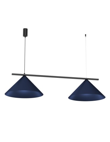 Milagro CAPITAL BLACK/NAVY BLUE pendant lamp 2XGX53 MLP1531