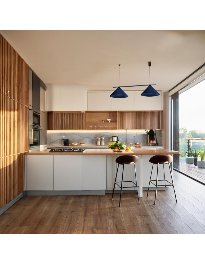 Double pendant lamps - Milagro CAPITAL BLACK/NAVY BLUE pendant lamp 2XGX53 MLP1531 - product kolory-swiatla.pl 5