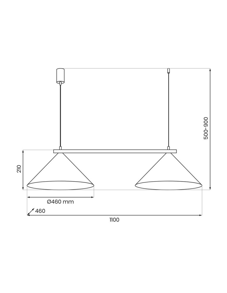 Double pendant lamps - Milagro CAPITAL BLACK/NAVY BLUE pendant lamp 2XGX53 MLP1531 - product kolory-swiatla.pl 6