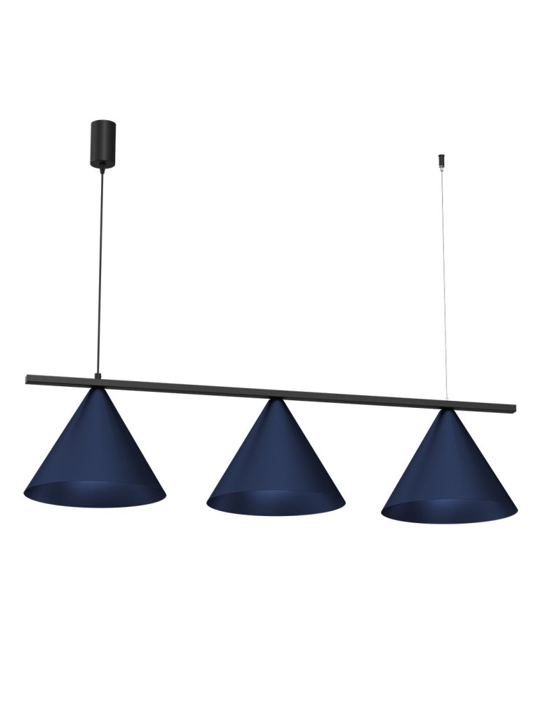 Triple pendant lamps - Milagro CAPITAL BLACK/NAVY BLUE 3XGX53 MLP1532 pendant lamp. - product kolory-swiatla.pl 1