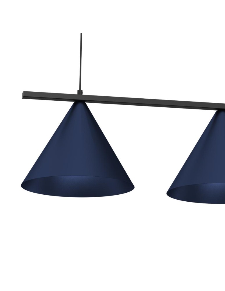 Triple pendant lamps - Milagro CAPITAL BLACK/NAVY BLUE 3XGX53 MLP1532 pendant lamp. - product kolory-swiatla.pl 3