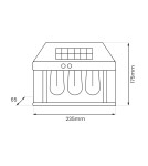 Solar lamps - Eko-Light Solar wall lamp Filo Triple 3000K EKO0727 - product 6