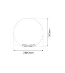 Garden balls - Eko-Light Globo Fi400 Garden Ball + RGB A60 10W Bulb + Remote Control EKO1366. - product 7