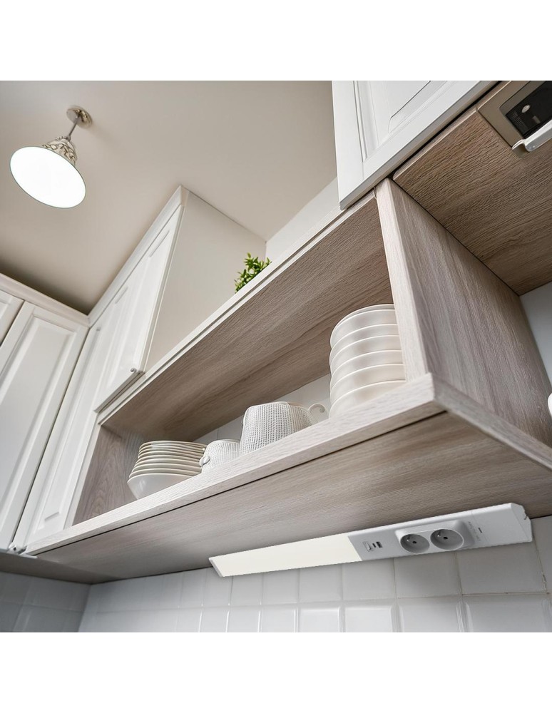 Under-cabinet lamps - Eco-Light Undermounted Lamp Dual 18W 4000K USB-A/C + 230V Sockets EKB1444 - product kolory-swiatla.pl 6