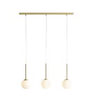 Pendant lamps on a strip - Aldex BOSSO 3 BRASS Pendant Lamp 3 x max 10W LED (1087E_40) - product 1