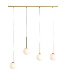 Pendant lamps on a strip - Aldex BOSSO 4 BRASS Pendant Lamp 4 x max 5W LED (1087L40) - product 1