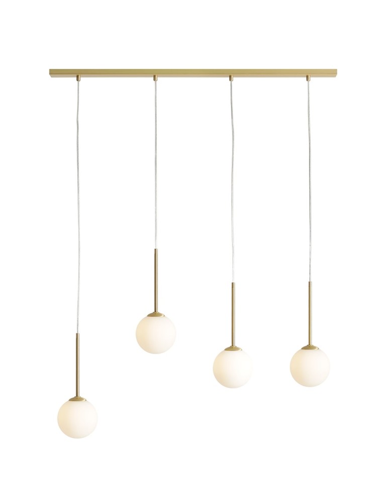 Pendant lamps on a strip - Aldex BOSSO 4 BRASS Pendant Lamp 4 x max 5W LED (1087L40) - product kolory-swiatla.pl 1