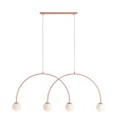 Pendant lamps on a strip - Aldex Pendant Lamp UNA 4 CORAL L 4 x max 10W LED (1116L11_L). - product 1