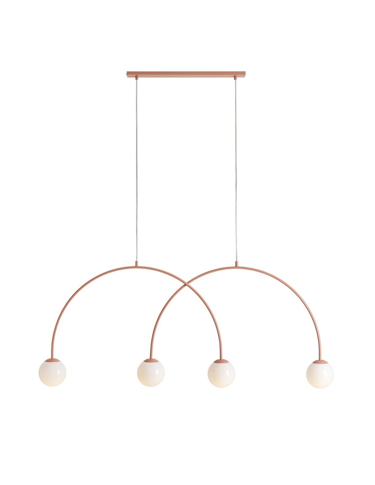 Pendant lamps on a strip - Aldex Pendant Lamp UNA 4 CORAL L 4 x max 10W LED (1116L11_L). - product kolory-swiatla.pl 1