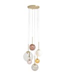 Pendant lamps spheres - Aldex BOSSO 6 RING MULTICOLOUR Pendant Lamp (1119K40_R). - product 1
