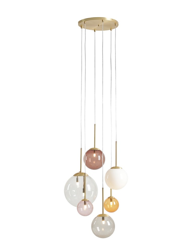 Pendant lamps spheres - Aldex BOSSO 6 RING MULTICOLOUR Pendant Lamp (1119K40_R). - product kolory-swiatla.pl 1