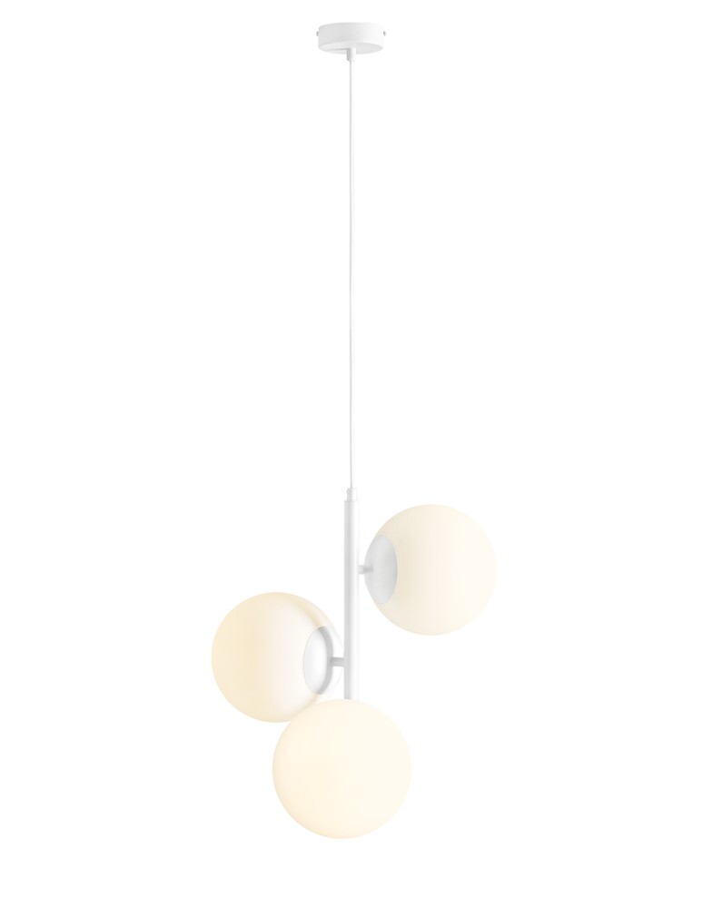 Pendant lamps spheres - Aldex Pendant Lamp FIN 3 WHITE M 3 x max 15W LED (1120E_M) - product kolory-swiatla.pl 1