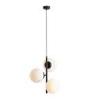 Pendant lamps spheres - Aldex Pendant Lamp FIN 3 BLACK M 3 x max 15W LED (1120E1_M) - product 1