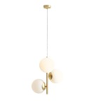 Pendant lamps spheres - Aldex Pendant Lamp FIN 3 BRASS M 3 x max 15W LED (1120E40_M) - product 1