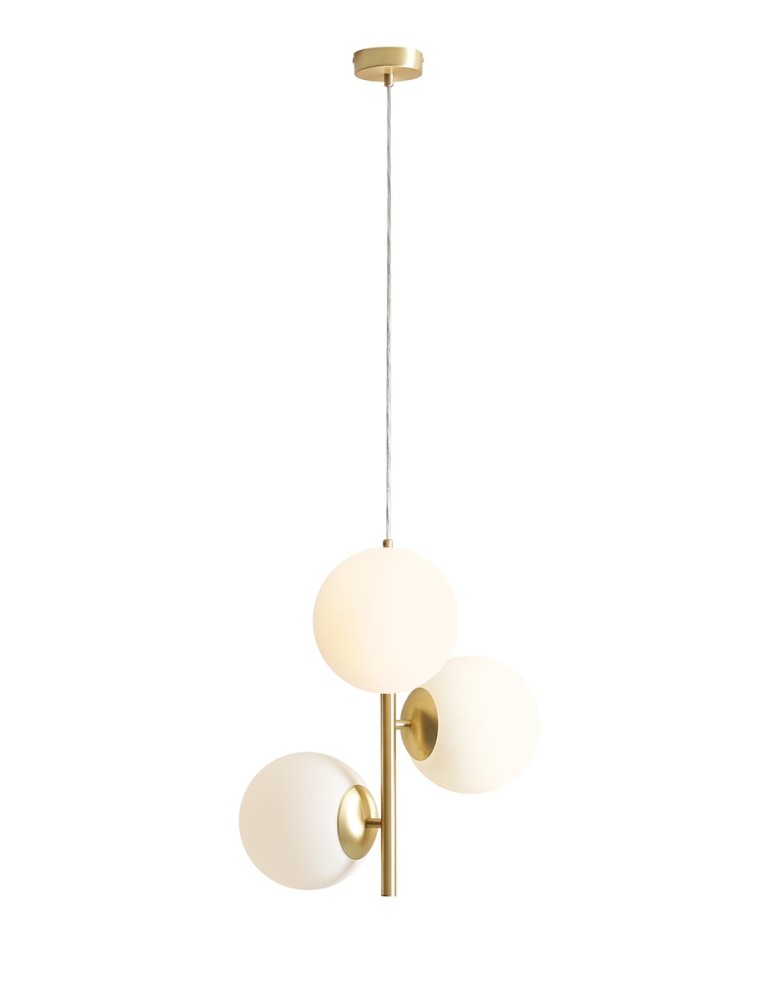Pendant lamps spheres - Aldex Pendant Lamp FIN 3 BRASS M 3 x max 15W LED (1120E40_M) - product kolory-swiatla.pl 1