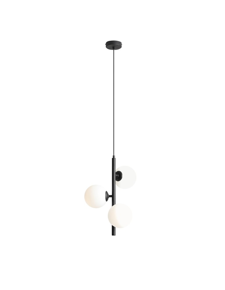 Pendant lamps spheres - Aldex Pendant Lamp FIN 3 BLACK S 3 x max 10W LED (1120E1_S) - product kolory-swiatla.pl 1