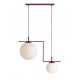Aldex Lampa Wisząca ZAC 2 RED WINE MATTE 2 x max 15W LED (1038H15_2)