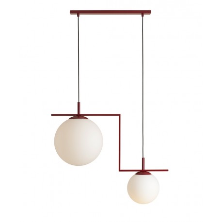 Aldex Lampa Wisząca ZAC 2 RED WINE MATTE 2 x max 15W LED (1038H15_2)