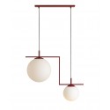 Aldex Lampa Wisząca ZAC 2 RED WINE MATTE 2 x max 15W LED (1038H15_2)