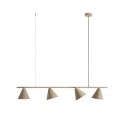 Aldex Lampa Wisząca FORM 4 BEIGE 4 x max 15W LED (1108L17)