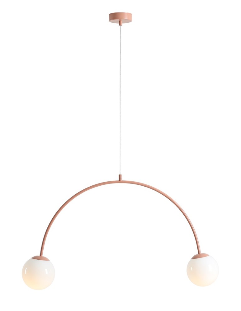 Pendant lamps spheres - Aldex UNA 2 CORAL Pendant Lamp 2 x max 10W LED (1116H11) - product kolory-swiatla.pl 1