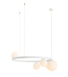 Pendant lamps spheres - Aldex Pendant Lamp GARDA 5 RING WHITE 4 x max 10W LED / 1 x max 15W LED (1099F_R) - product 1