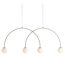 Pendant lamps spheres - Aldex Pendant Lamp UNA 4 BEIGE L 4 x max 10W LED (1116L17_L). - product 1