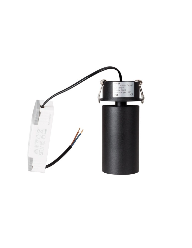 Recessed ceiling spotlights - Maxlight Halo D Black Flush Mounted Ceiling Lamp H0127. - product kolory-swiatla.pl 2