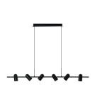 Pendant lamps over the island - Azzardo VIVI Pendant 6 BK/BK Black Matte/Black Matte 6xGU10 AZ5730 - product 1